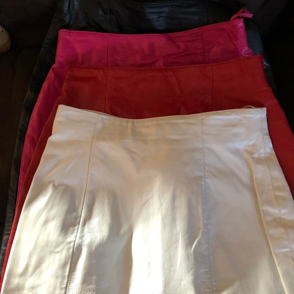 4 like new leather mini skirts. Like new. - Picture 2 of 2